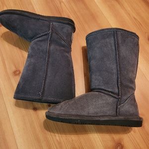 Bearpaw Tall Boots Charcoal Gray Kids' Youth